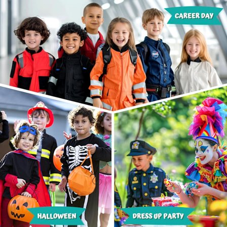 Läkarkostym för barn - Scrubs, Stetoskop, Labbrock - Halloweenkostym, Yrkesdagskostym för flickor 3-12 år 7-8 år 7-8 år