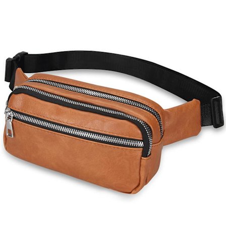 Bedste Taljeposer til Kvinder Mænd Mode Taljepose Cool Bryst Taljepose Brun Læder Taljepose