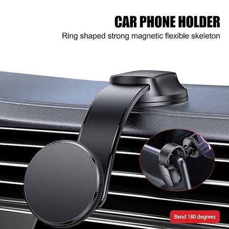 Universal Rotasjonsbrakett Magnetisk Bilholder Telefonholder For IPhone(Som vist)