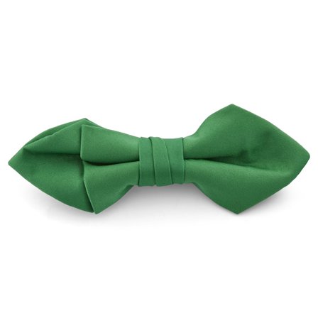 Spiczasta muszka w kolorze szmaragdowo-zielonym Basic dla mężczyzn - Muszki gotowe do noszenia