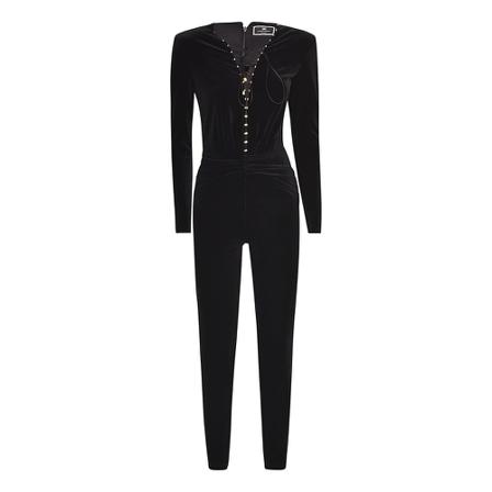 Elisabetta Franchi, Jumpsuits Zwart, Dames, Maat:S