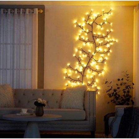 LED-lampa i rotting, dekorativ lampa, grenlampa