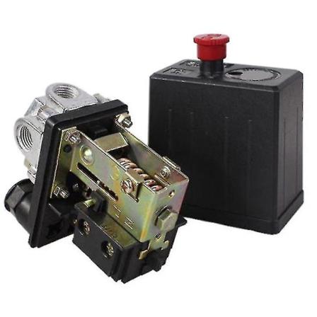 Luftkompressor Brytare Styrventil 240v175psi Svart