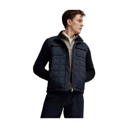 Hackett, Hybrid Nylon-Knit Jacket Blauw, Heren, Maat:M