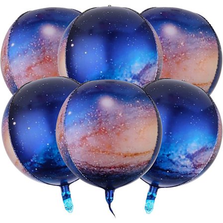 6 Stk. Galaxy Balloner Rum Balloner Lilla Planet Balloner Til Rumfest Dekorationer Galaxy Fødselsdagsfest Dekorationer Rumtema Festartikler