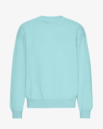 Organic Oversized Crew - Teal Blue S