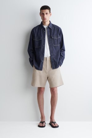 COS Men's Cotton Chino Shorts in Beige