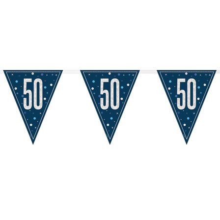 Lippuviirinauha 50 Vuotta Sininen & Hopea