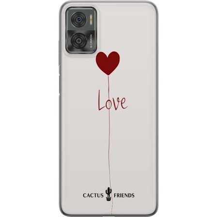 Yhteensopiva Puhelinkuori Motorola Motorola Moto E22i Cactus and Friends - Love Balloon Minimal
