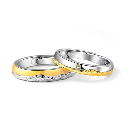 Bryllupsringer for par, justerbare ringer i kobber