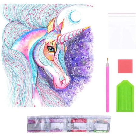 30x40cm Enhörning 5D diamantmålningsset F