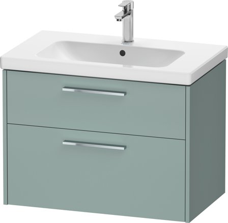 Duravit D-Code Tvättställsskåp 2 lådor Fjordgrön, krom, Badrum
