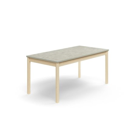 Tisch DECIBEL, 1600x800x720 mm, schalldämmendes Linoleum, Birke/grau