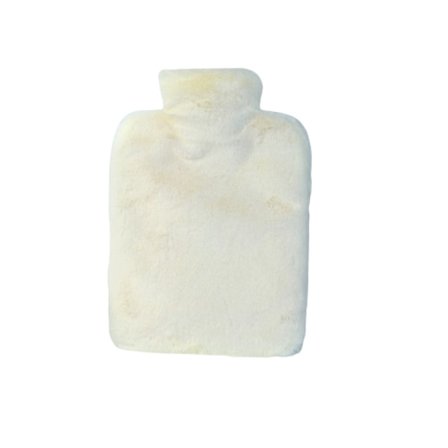 Lämminvesipullo pehmeällä ja pörröisellä päällisellä Beige Beige