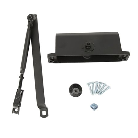 Hydraulisk automatisk dørlukker til skydedøre 65 til 85 kg vægt 90 graders positionering