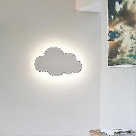 Vegglampe Formet Som Sky Vegglamper Innendørs Moderne Led Veggbelysning Veggspotlight Barneromslampe Lampeskjerm Laget Av Akryl Med Innebygd L