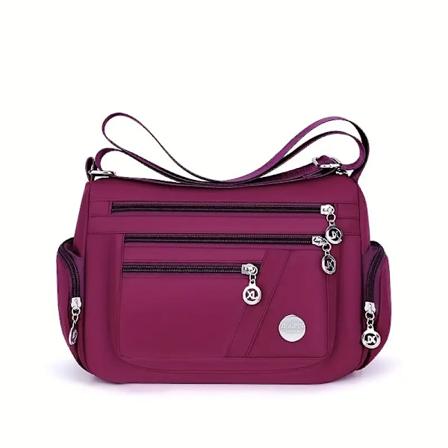 Naisten nailon olkalaukku, crossbody-laukku keski-ikäisille naisille, kestävä äitilaukku useilla taskuilla