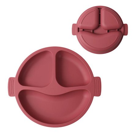 Sugekopp Baby Sklisikker Med Delte Tallerkener Med Sugekoppbase | BPA-fri Tallerken For Baby & Småbarn