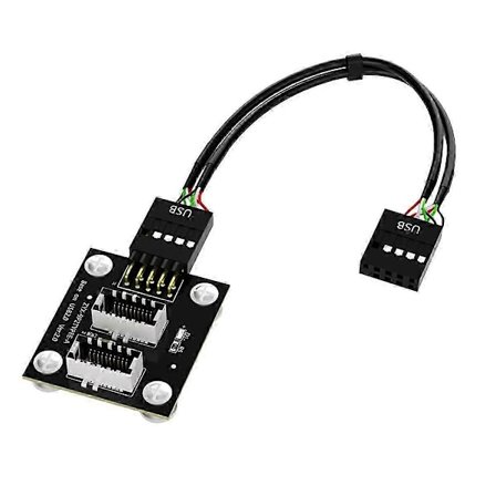Dual USB 3.1 Frontpanel Socket Key-A Type-E til USB 2.0 9Pin Mainboard Header Han Kabel Forlænger Adapter