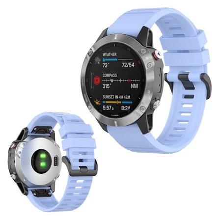 Garmin Fenix 6 hållbar klockarmband - baby blå