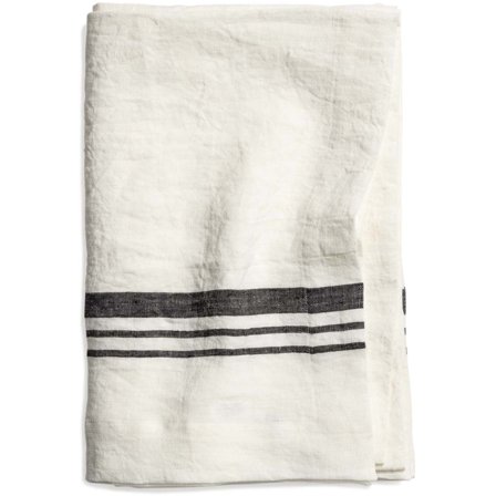Top drawer Duk LIMRICK i lin, stripe, Off-White' - 'Hvit