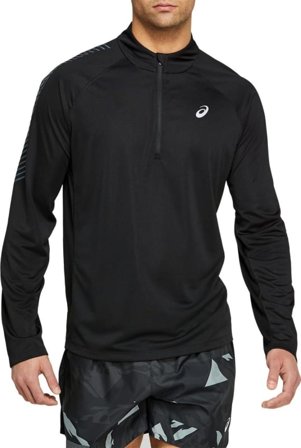 Asics Men's Icon LS 1/2 Zip Men long-sleeved training tops Black S