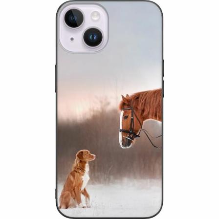Apple Iphone 14 Svart Skal Häst & Hund