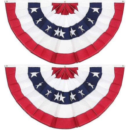 Amerikansk plisserad Fan Flag USA Amerikansk Bunting Dekorationpatriotisk flagga