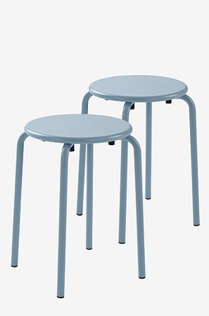 Jotex - Hocker Im 2er-pack Taubenblau - DINAN - Kaufe Gartenstühle und -hocker bei Jotex