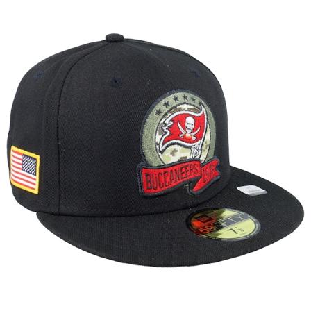 New Era - Tampa Bay Buccaneers M 59FIFTY NFL Salute To Service 22 Black/Camo Fitted Fitted Black Cap - NFL @ Hatstore