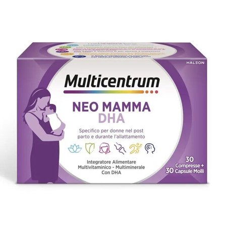 Multicentrum Neo Mamma DHA Integratore Multivitaminico Vitamina B