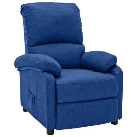 Vidaxl Reclinerfåtölj Blå Tyg Blå