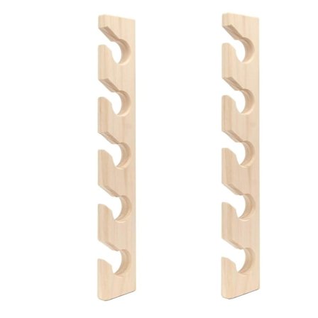 2 stk. Hattehylder til væg Træ Baseballkasketter Organizer Vægmonteret Baseballkasket Holder Vertikale Hattehylder til garderobe Træfarve -RY