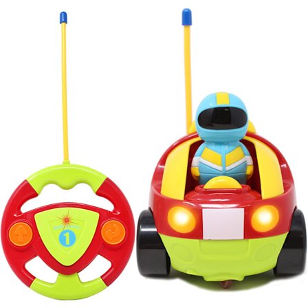 Fjernbetjening Bil RC Tegneserie Legetøj med Musik og Lys Gave til