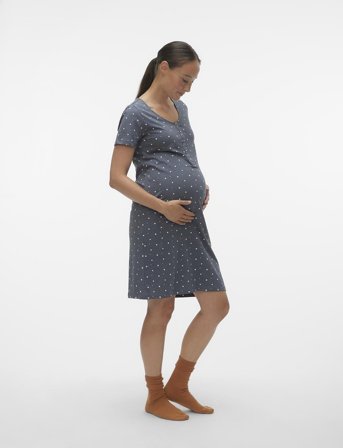 Mamalicious Mlmira Aop Jrs Nightgown 2F A. E. Noos - Navy - M