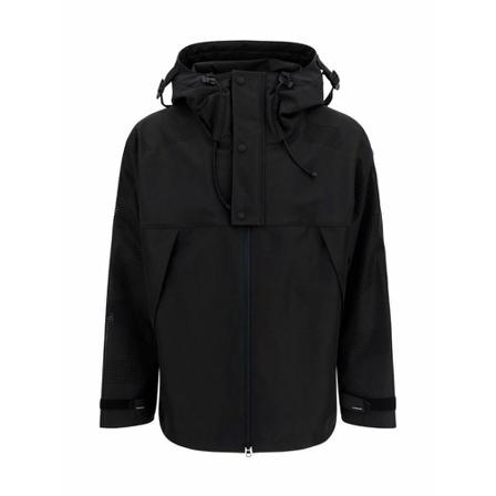 Burberry, Geperforeerd jasje met logo Zwart, Heren, Maat:L,polyester