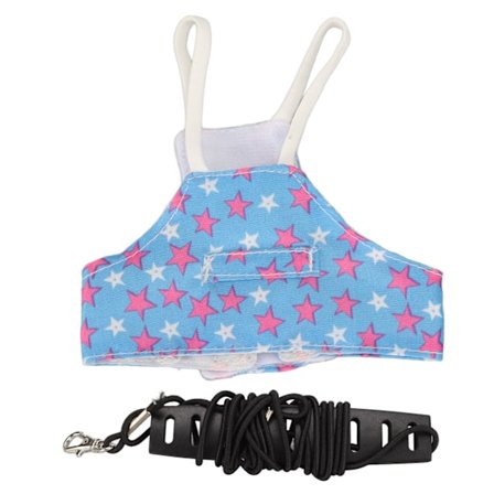 Papegoja flygdräkt Mjuk polyester bomull Hudvänlig Andas djurfågelflygväst med koppel för papegojor Parakit M