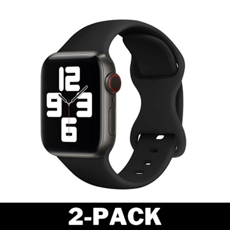 Armband i Silikon för Apple Watch 38/40/41 mm Svart S