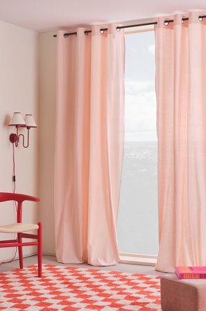 Jotex - Gardiner Med Maljer 2-pk Lys rosa - SADIE - Kjøp Maljegardiner hos Jotex