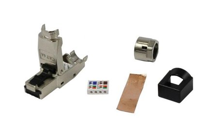 SYNERGY TP-Stecker TP, Feldkonfektionierbar, CAT6A, RJ45, Werkzeuglos, kurz, Synergy 21,