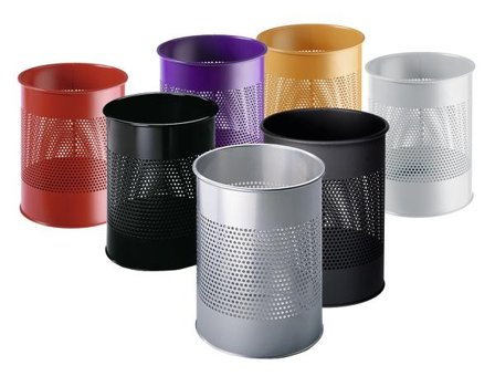 DURABLE 3310-01 15 L Round Metal Black