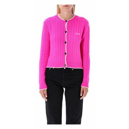 Msgm Strik 3341Mdm114227790 Pink, Dame Cardigans