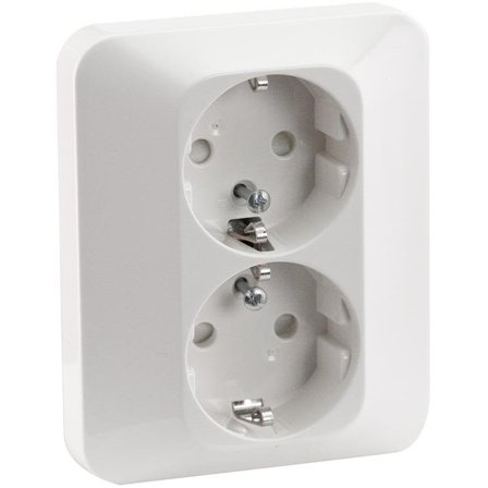 Schneider Electric Trend Vägguttag infällt, jordat, 2-vägs, Strömbrytare & vägguttag