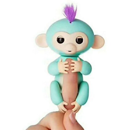 Finger Ape Dukke - Henger på fingeren - Kommuniserer gjennom lyder og reaksjoner - Batterier inkludert - Interaktivt leketøy for barn