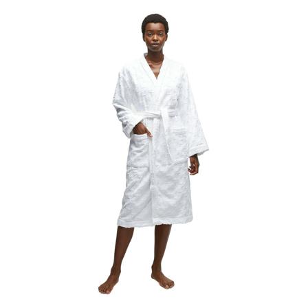 Karl Lagerfeld, Monogram Bathrobe Biały, Kobieta, Rozmiar: L