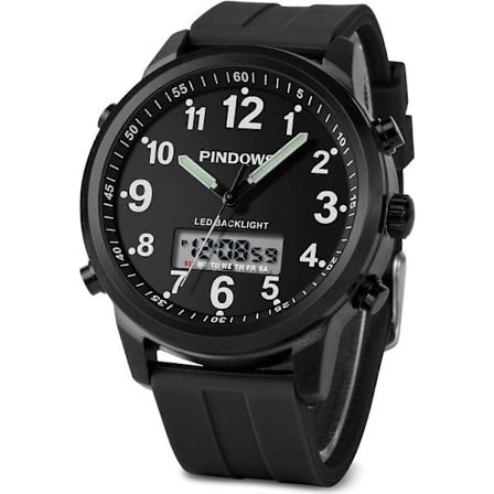 Klokker for menn, vanntett analog digital sportsklokke multifunksjonell utendørsklokke LED-bakgrunnsbelysning, alarm stoppeklokke kalender.