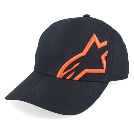 Alpinestars - Černá adjustable Kšiltovka - Corp 4 Black/Warm Red Adjustable @ Hatstore