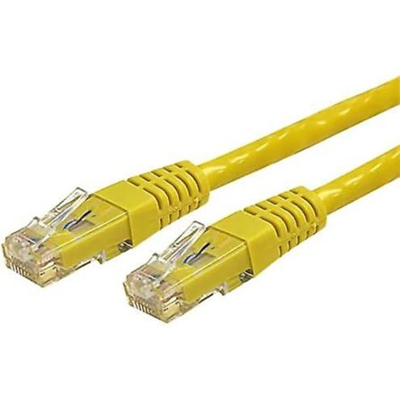 5ft Cat6 Ethernet-kabel - Gul Cat 6 Gigabit Ethernet-tråd - 650mhz 100w Poe Rj45 Utp Formet nettverk/patchkabel med belastningsavlastning/f