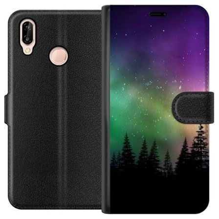 Kompatibelt Plånboksfodral till Huawei Huawei P20 lite Northern Lights