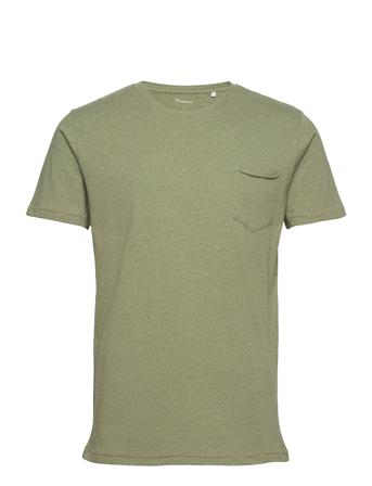 Alder Basic Chest Pocket Tee - Gots T-shirts Short-sleeved Vihreä Knowledge Cotton Apparel